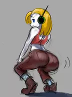 1girl artist:letsplaygods ass cave_story colored curly_brace twerking // 580x776 // 102KB