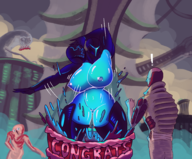 1girl 2boys artist:scorndude cake crater_queen dark_samus huge_breasts metroid metroid_prime mold_man nipples scorn scorn_guy // 2027x1680 // 3.0MB