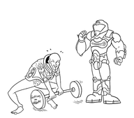 2boys artist:scorndude doom doomguy exercising scorn scorn_guy // 1912x1678 // 555KB