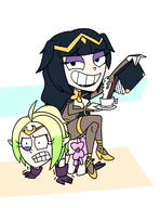 artist:netto book coffee colored fire_emblem fire_emblem_awakening nowi tharja // 977x1265 // 287KB