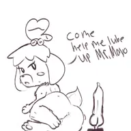 1girl animal_crossing anus artist:strugglingquota dildo furry isabelle // 2000x2000 // 652KB
