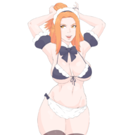 1girl artist:hsk bikini dota_2 huge_breasts lina maid_bikini maid_outfit // 1000x1000 // 191KB