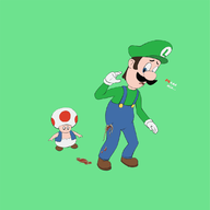 2boys artist:unknown food hat luigi mustache spaghetti super_mario toad // 1121x1123 // 143KB