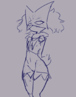 1girl animated artist:NoConcession meowscarada pokemon wip // 711x900 // 389KB