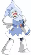 chill_man cirno colored cosplay laughing mega_man_(series) mega_man_10 touhou // 553x971 // 58KB