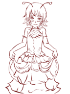 1girl dress female princess_dress solo wriggle_nightbug // 607x817 // 97KB