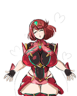 artist:xiceowl colored huge_breasts looking_at_viewer pyra wide_hips xenoblade xenoblade_chronicles xenoblade_chronicles_2 // 1400x1750 // 870KB