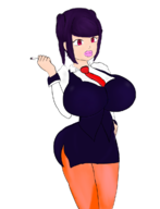 1girl artist:bad-draw bimbo colored jill smoking va-11_hall-a // 918x1200 // 286KB