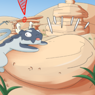 1girl artist:pufflestown background corrin desert dragon_girl fire_emblem fire_emblem_fates lizard rock // 2080x2080 // 2.3MB