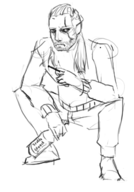 cigarette geralt geralt_of_rivia monochrome parody slav squat squatting the_witcher // 455x654 // 111KB