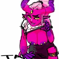 1girl artist:stupidretard huge_breasts mina monster_prom nipple_piercings nipples // 835x831 // 77KB