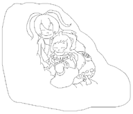 abyssal artist:mae_fan hoppou kantai_collection mspaint new_submarine_hime new_submarine_princess sleep // 777x667 // 27KB