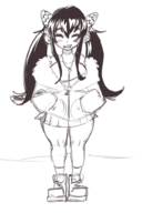 1girl artist:mugichacharlie idolm@ster risa_matoba twintails // 651x973 // 242KB