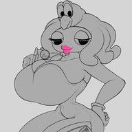 1girl artist:fromariels cleavage dress drink huge_breasts super_mario super_mario_rpg valentina // 2300x2300 // 637KB