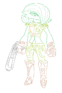 artist:2x cosplay doom doomguy gardevoir gun pokemon // 782x1165 // 48KB