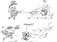 abyssal artist:shinkaisei-kan artist:tim hoppou kantai_collection parody shimakaze text zombie // 816x598 // 142KB