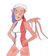 alternate_color artist:boneyt leotard lilim shin_megami_tensei succubus traditional_medium // 1517x1742 // 2.4MB