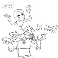 artist:ayy_lmao dialogue monochrome parody reaction_image sectoid soldier xcom // 800x800 // 177KB
