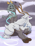 2girls angry artist:commonbleat ass breasts celesdir covering covering_breasts feral huge_ass huge_breasts laying_down lingerie looking_at_partner on_model palworld Pseudoregalia sybil thigh_highs wide_hips // 984x1304 // 127KB