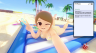 1girl 3d 4chan artist:bowzer bikini breasts huge_breasts meta mii mii_gunner nintendo phone super_smash_bros super_smash_bros._ultimate text // 1920x1057 // 1.5MB
