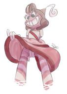 1girl artist:unknown baroness_von_bon_bon bottomless cuphead_(series) fingering upskirt // 2507x3541 // 3.0MB