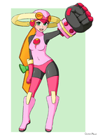 1girl artist:genericnoun colored green_eyes mega_man_(series) mega_man_battle_network roll.exe // 1462x2000 // 543KB