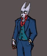 1boy anthro artist:unknown blood colored furry fuxi hand_in_pocket standing suit tagme watch // 706x827 // 220KB