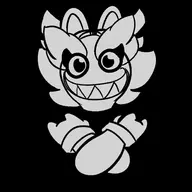 v_the_musical v_the_musical_XII 1girl album_cover artist:unknown crossed_arms hand_gesture kanya lineart looking_at_viewer mario_plus_rabbids_sparks_of_hope monochrome rabbid rabbids shark_teeth smile smiling text // 1400x1400 // 119KB