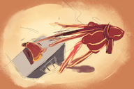 artist:noodle cloth_creature colored journey leash the_traveler // 1200x800 // 977KB