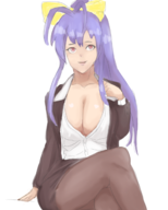 blazblue cleavage colored huge_breasts mai_natsume office_lady suit // 1000x1250 // 687KB