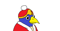 artist:laweaacosadora black_eyes colored cosplay disgaea hat king_dedede kirby_(series) mspaint prinny // 576x296 // 7.3KB