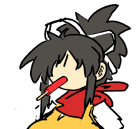 1girl artist:lunaticsoda asuka black_hair food ice_cream senran_kagura // 926x880 // 14KB