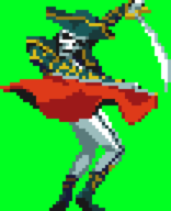 animated animated_gif artist:unknown cape gif hat matador pixel_art scimitar shin_megami_tensei skeleton sprite super_mario_vorld sword torero weapon // 520x640 // 32KB