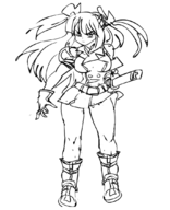 crossover fusion hyperdimesion_neptunia ikaruga monochrome noire senran_kagura // 874x1079 // 283KB