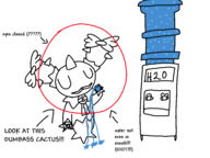 artist:unknown colored eyes_closed maractus monochrome pokemon sketch spilling water // 1200x900 // 54KB