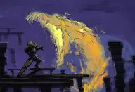 colored commando fight lava_worm risk_of_rain // 1300x889 // 245KB