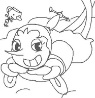 1boy 1girl artist:bupiti cuphead_(series) hilda_berg mugman // 344x353 // 23KB