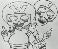 artist:tap_drawfag ballmastrz_9009 parody reference sports super_mario traditional_medium waluigi wario // 3015x2522 // 1.7MB