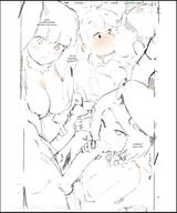 3girls artist:tarpon blush erika_furudo fellatio frederica_bernkastel lambdadelta penis sketch tongue umineko_no_naku_koro_ni wip // 1472x1771 // 676KB