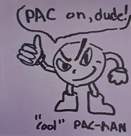 artist:unknown pac-man pac-man_(series) text thumbs_up traditional_medium // 2927x3014 // 1.2MB