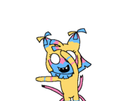 1girl animated animated_gif artist:unknown colored dancing dandy's_world gif horror long_hair scary shark_teeth teeth text yatta // 500x375 // 68KB