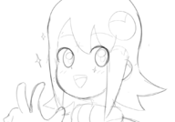 1girl artist:rommi loli mayl_sakurai mega_man_(series) mega_man_battle_network monochrome sketch // 1073x750 // 228KB