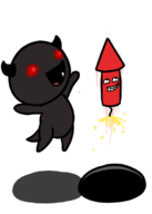 artist:neopolis colored fireworks little_horn new_years_collab the_binding_of_isaac // 500x700 // 61KB