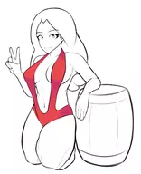 donkey_kong_(series) mario_vs._donkey_kong pauline peace_sign sideboob simple_coloring sling_bikini super_mario // 1842x2270 // 528KB