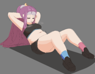 1girl artist:yuujinf exercising fat patchouli_knowledge touhou // 2400x1883 // 135KB