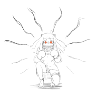 1girl abyssal artist:evilvileveil colored hoppou kantai_collection long_hair panties pantyshot pose red_eyes // 855x800 // 157KB