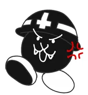 battle_cats cat fusion goomba mega_man_(series) met monochrome super_mario // 475x511 // 74KB