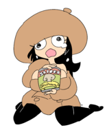 1girl artist:ahfkdy7 can crying mushroom_toppin personification pizza_tower // 2422x2921 // 484KB