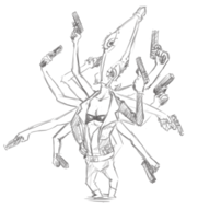 alfonzo crossover fusion hungern killer_is_dead parasite skullgirls spirit_tracks the_legend_of_zelda umbrella vivienne_squall // 725x771 // 208KB