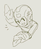 1boy happy helmet mega_man mega_man_(series) smile // 534x632 // 97KB